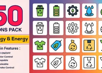 Videohive - Dual Icons Pack Ecology and Energy Icons - 57882462
