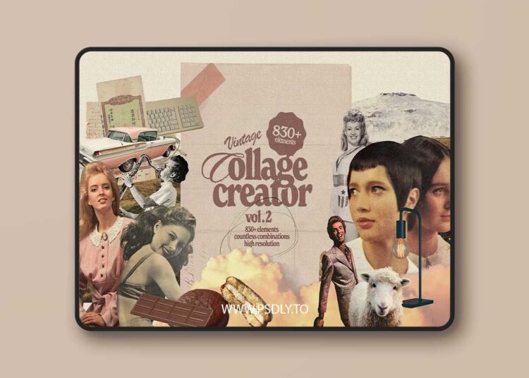 CreativeMarket - 830+ PNG Vintage Collage Creator v.2 - 7253381 1 830+ PNG Vintage Collage Creator v.2 - 7253381