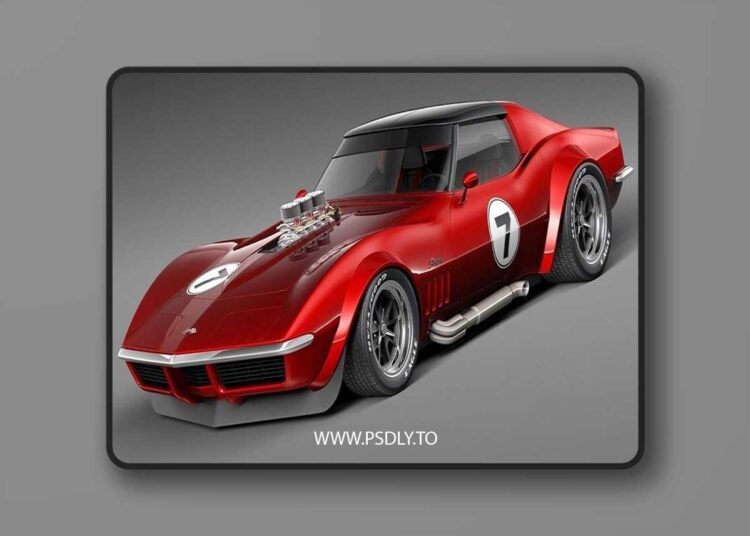 Chevrolet Corvette C3 1969 pro touring 3D Model 1 Chevrolet Corvette C3 1969 pro touring 3D Model