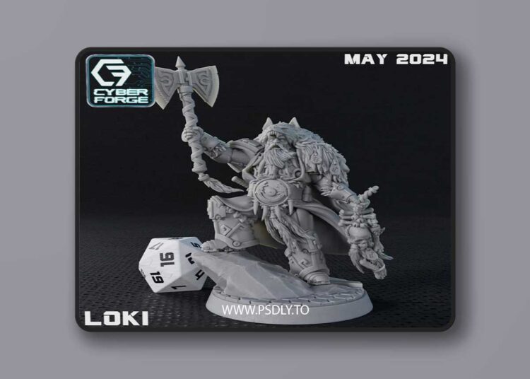 Cyber Forge – Grim Realms – Moon Wolves – Loki – 3D Print 1 Cyber Forge – Grim Realms – Moon Wolves – Loki – 3D Print