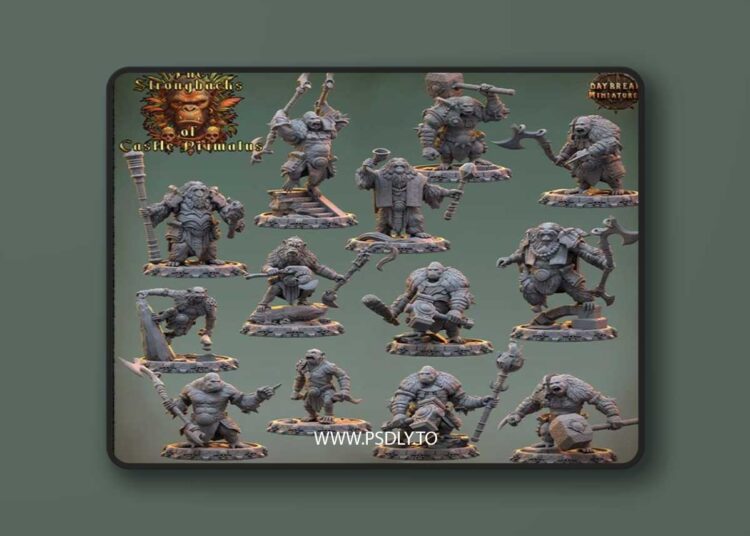 Daybreak Miniatures – The Strongbacks of Castle Primatus – 3D Print Model STL 1 Daybreak Miniatures – The Strongbacks of Castle Primatus – 3D Print Model STL