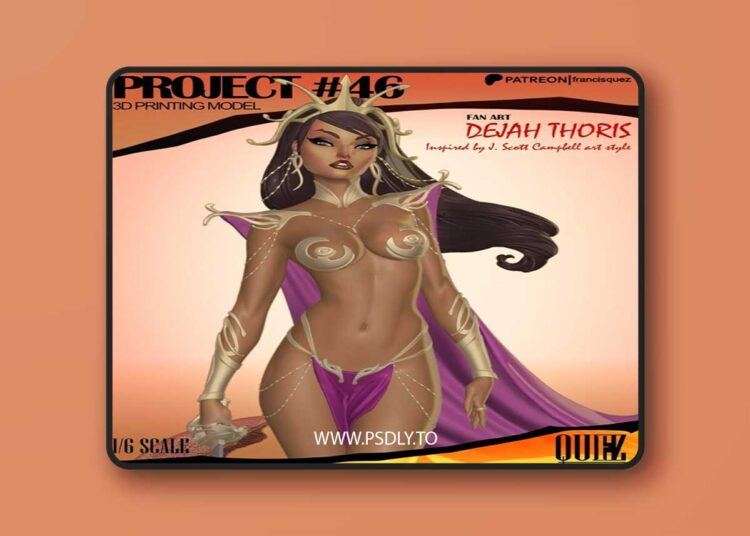 Francis Quez – Dejah Thoris 3D Print 3D Model 1 Francis Quez – Dejah Thoris 3D Print 3D Model