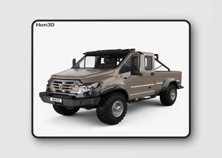 GAZ Vepr NEXT Double Cab Pickup Truck 2017 3D Model 1 GAZ Vepr NEXT Double Cab Pickup Truck 2017 3D Model