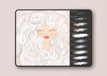 Hair Procreate Brushes Pack for Painting