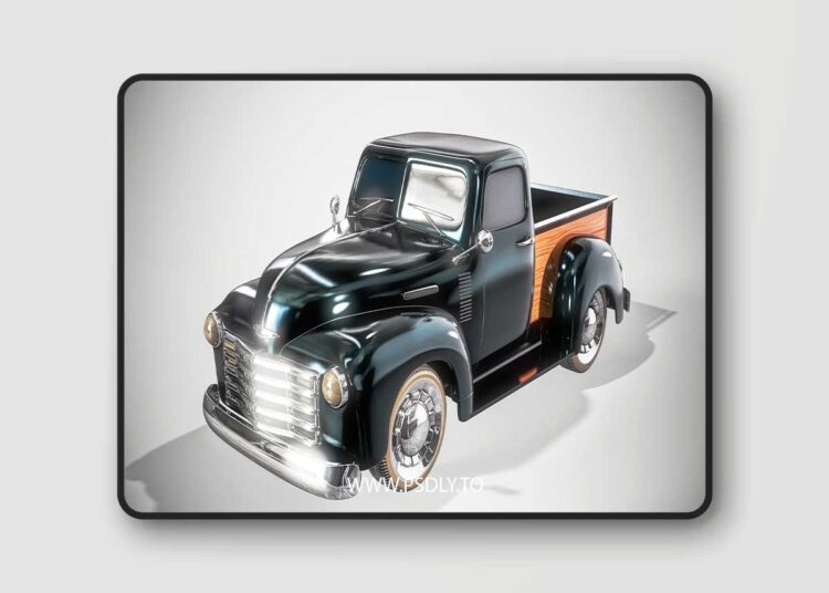 Historical Pickup Car 3D Model 1 Historical Pickup Car 3D Model