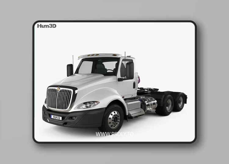 International RH Day Cab Tractor Truck 2018 3D Model 1 International RH Day Cab Tractor Truck 2018 3D Model