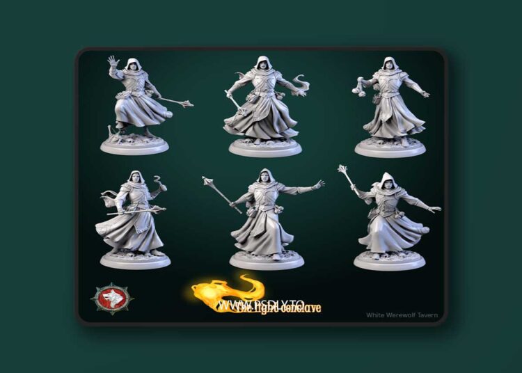 Masked Clerics Set – 3D Print 3D Model 1 Masked Clerics Set – 3D Print