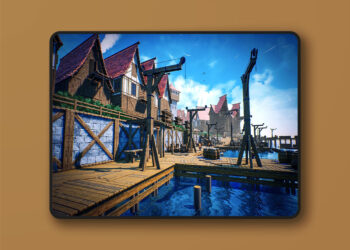 Modular Medieval Docks / Harbor (Medieval Town, Stylized Town, Town, City) (4.26+)