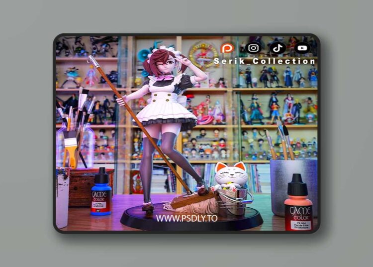 Momo Ayase Maid – 3D Print Model STL 1 Momo Ayase Maid – 3D Print Model STL