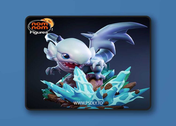NomNom Figures – Chibi Blue Eyes White Dragon – Yugioh – 3D Print 1 NomNom Figures – Chibi Blue Eyes White Dragon – Yugioh – 3D Print