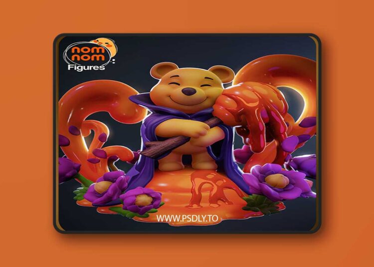NomNom Figures – Chibi Pooh – Lorcana – 3D Print 1 NomNom Figures – Chibi Pooh – Lorcana – 3D Print