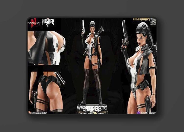 Nuskul Art – Punisher – Gender Bend Edition – 3D Print 1 Nuskul Art – Punisher – Gender Bend Edition – 3D Print