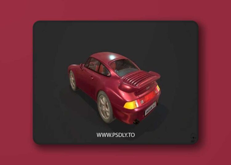 Porsche 911 993 Turbo Low-poly 3D Model 1 Porsche 911 993 Turbo Low-poly 3D Model