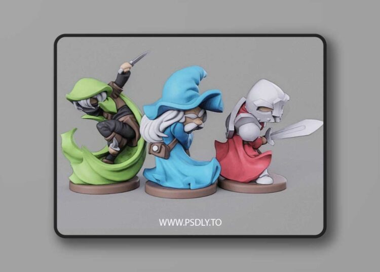 RPG Heroes Set 01 – 3D Print 3D Model 1 RPG Heroes Set 01 – 3D Print 3D Model