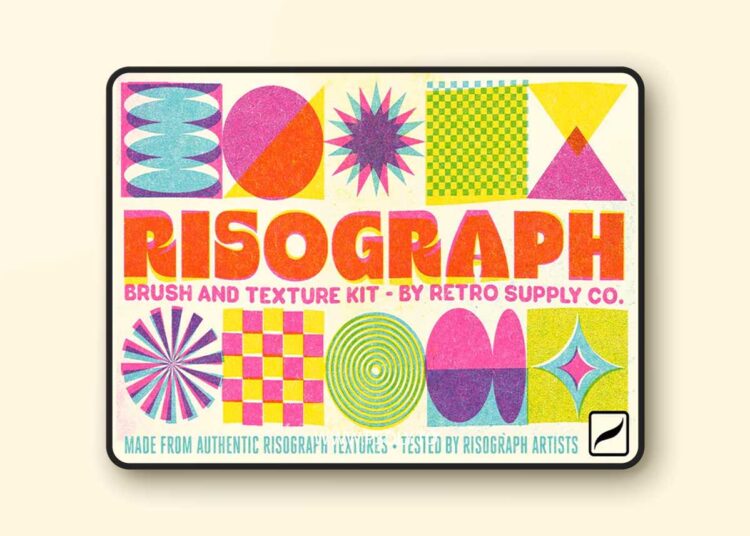 Risograph - Brush and Texture Kit for Procreate 1 Risograph - Brush and Texture Kit for Procreate