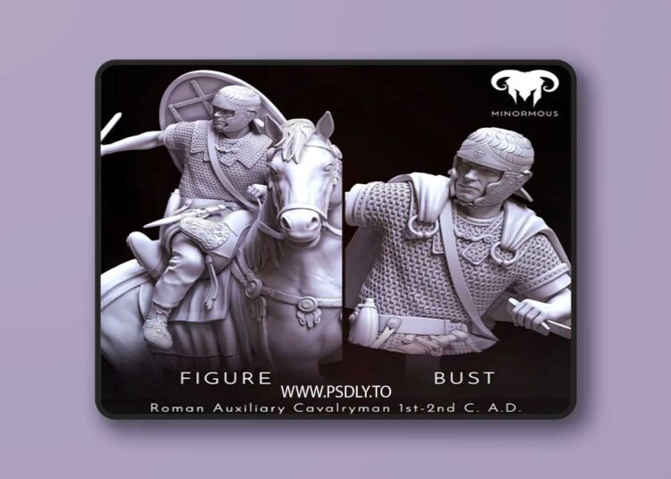 Roman Auxiliary Cavalryman – 3D Print Model 1 Roman Auxiliary Cavalryman – 3D Print Model