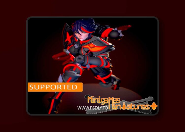 Ryuko Nun Anime Figurine – 3D Print 1 Ryuko Nun Anime Figurine – 3D Print