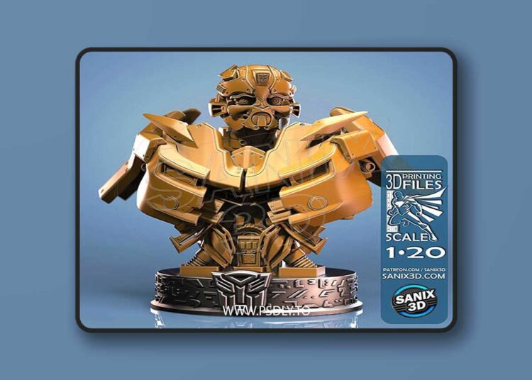 Sanix – BumbleBee Bust – 3D Print 1 Sanix – BumbleBee Bust – 3D Print