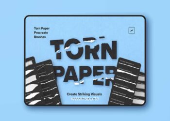 Torn Paper Brushes Pack for Procreate