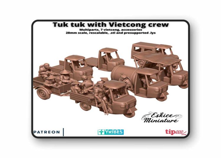 Tuk tuk with Vietcong crew 3D Print 1 Tuk tuk with Vietcong crew 3D Print