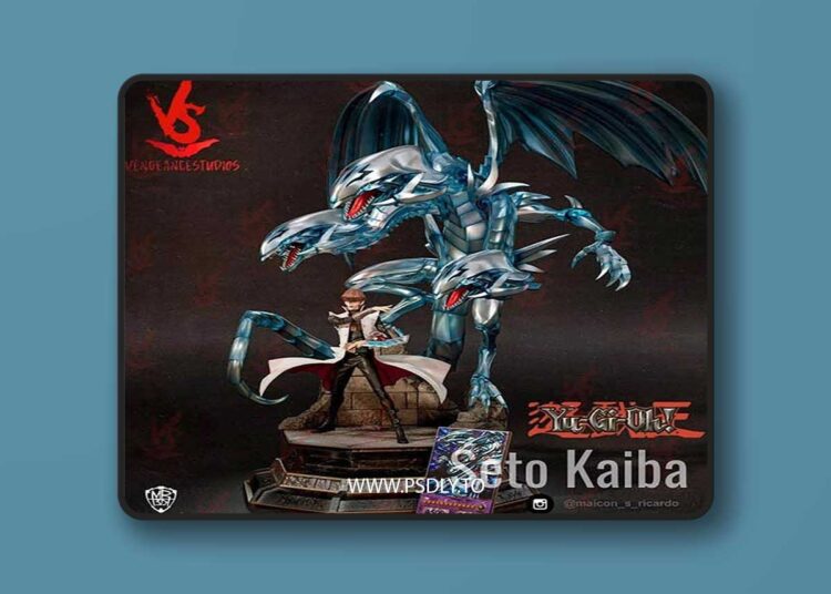 VS3D – Seto Kaiba and Blue Eyes White Dragon – 3D Print 1 VS3D – Seto Kaiba and Blue Eyes White Dragon – 3D Print