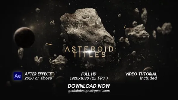 Videohive - Asteroid Titles - 58370031 1 Videohive - Asteroid Titles - 58370031