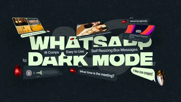 Videohive - Whatsapp Messages (Dark Mode) - 58345613 1 Videohive - Whatsapp Messages (Dark Mode) - 58345613