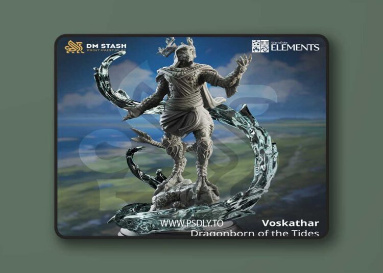Voskathar – Dragonborn of the Tides – 3D Print 1 Voskathar – Dragonborn of the Tides – 3D Print