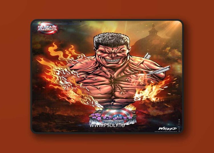 WICKED – Red Hulk Portrait Bust 3D Print 1 WICKED – Red Hulk Portrait Bust 3D Print