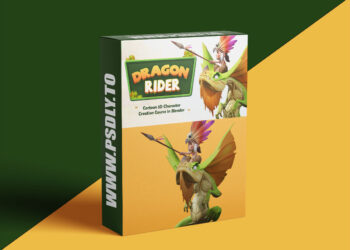 Wingfox - Dragon Rider Cartoon 3D Character Creation Course in Blender
