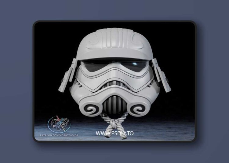 Yosh Studios – Samurai Stormtrooper Helmet – 3D Print 1 Yosh Studios – Samurai Stormtrooper Helmet – 3D Print