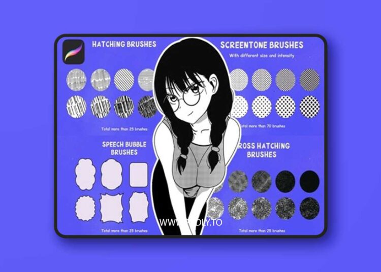 CreativeMarket - 200 Procreate Manga Megapack 291634017 1 200 Procreate Manga Megapack 291634017