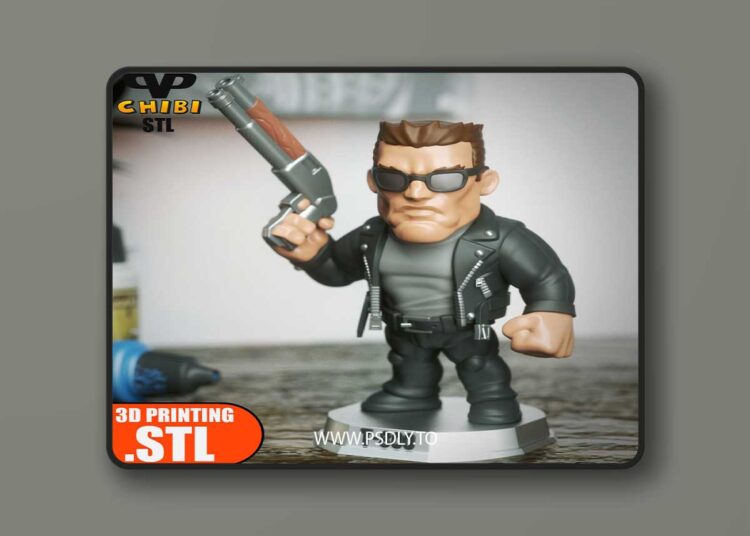 3DXM – T800 Terminator Chibi – 3D Print 1 3DXM – T800 Terminator Chibi – 3D Print
