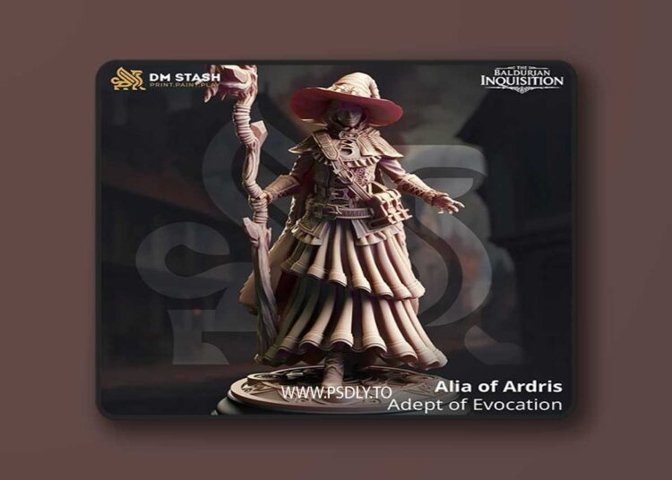 Alia of Ardris – Adept of Evocation – 3D Print 1 Alia of Ardris – Adept of Evocation – 3D Print
