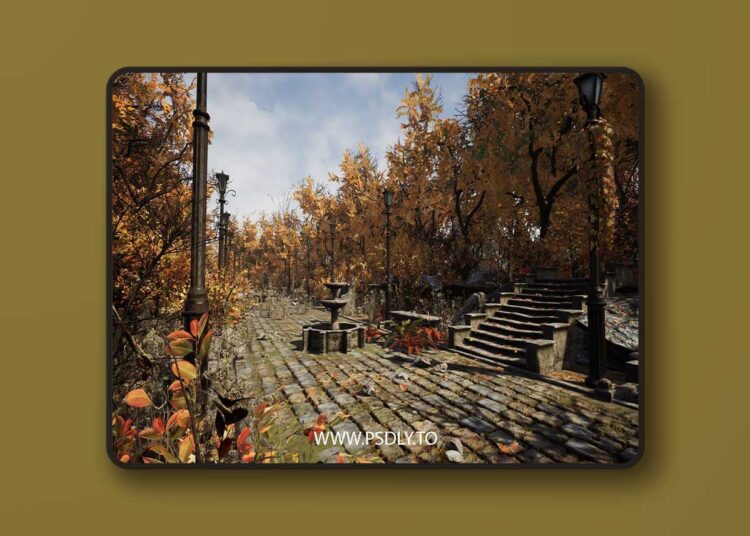 Autumn alley (4.23+) for Unreal Engine 1 Autumn alley (4.23+)
