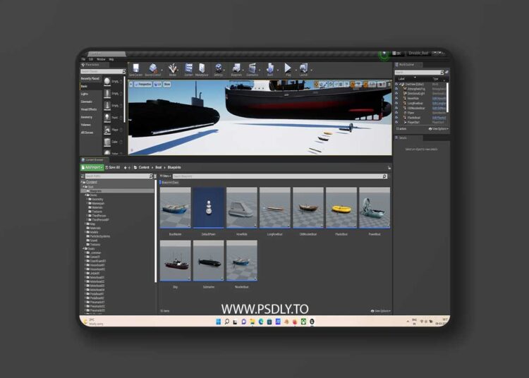 Boat and Submarine (4.27+) for Unreal Engine 1 Boat and Submarine (4.27+)