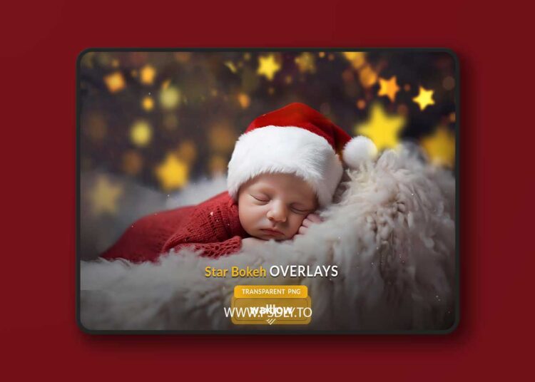 Bokeh star Christmas overlays: transparent PNG 1 Bokeh star Christmas overlays: transparent PNG
