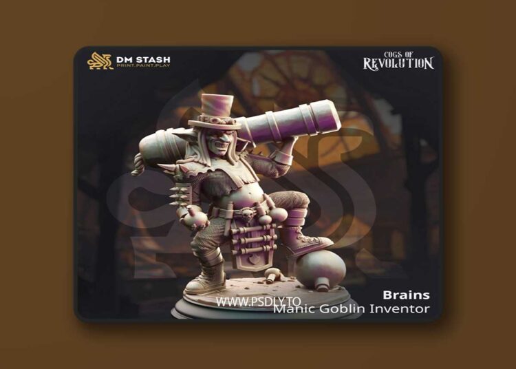 Brains – Manic Goblin Inventor – 3D Print 1 Brains – Manic Goblin Inventor – 3D Print