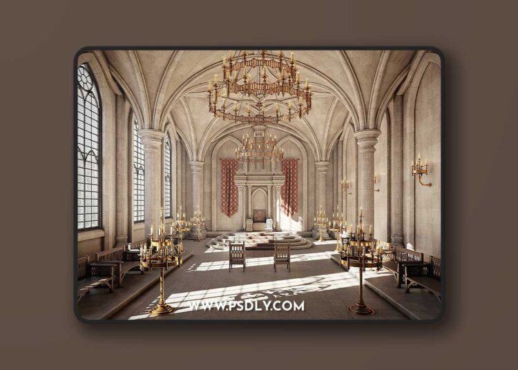 CGAxis – Throne Room Kitbash Bundle 1 CGAxis – Throne Room Kitbash Bundle