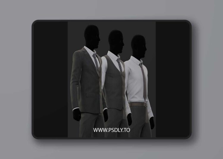 Cloth male classic suit for Unreal Engine 1 Cloth male classic suit