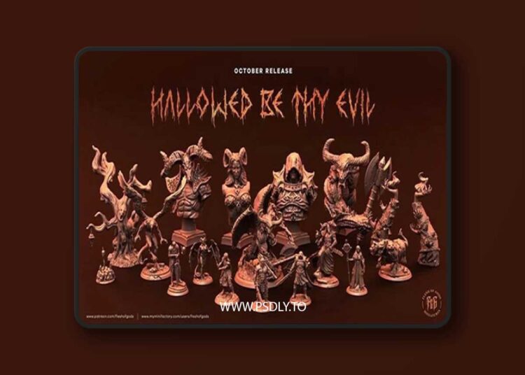 Flesh of Gods – Hallowed Be Thy Evil Full Set – 3D Print 1 Flesh of Gods – Hallowed Be Thy Evil Full Set – 3D Print