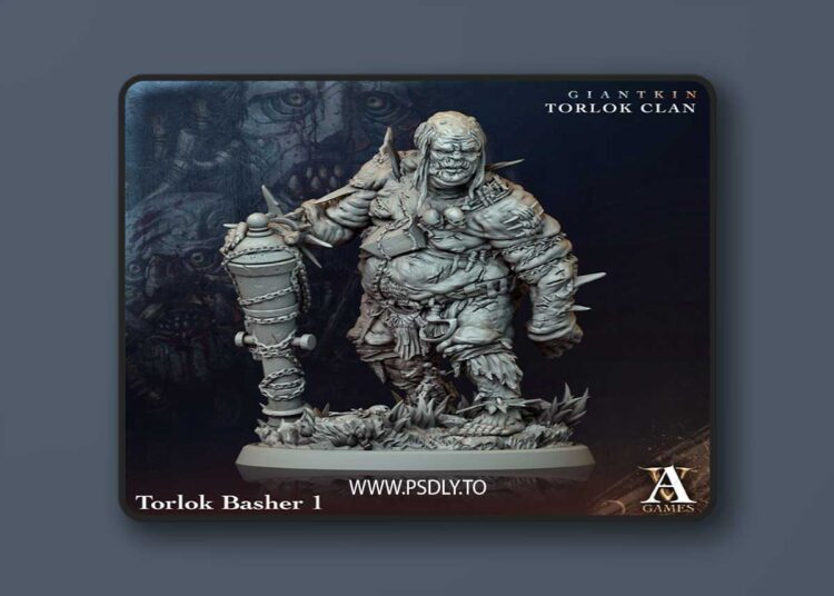Giantkin Torlok Clan – Torlok Basher – 3D Print 1 Giantkin Torlok Clan – Torlok Basher – 3D Print