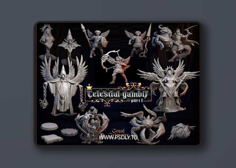 Great Grimoire – Celestial gambit – Luminous Legion part 1 – 3D Print Model STL 1 Great Grimoire – Celestial gambit – Luminous Legion part 1 – 3D Print Model STL