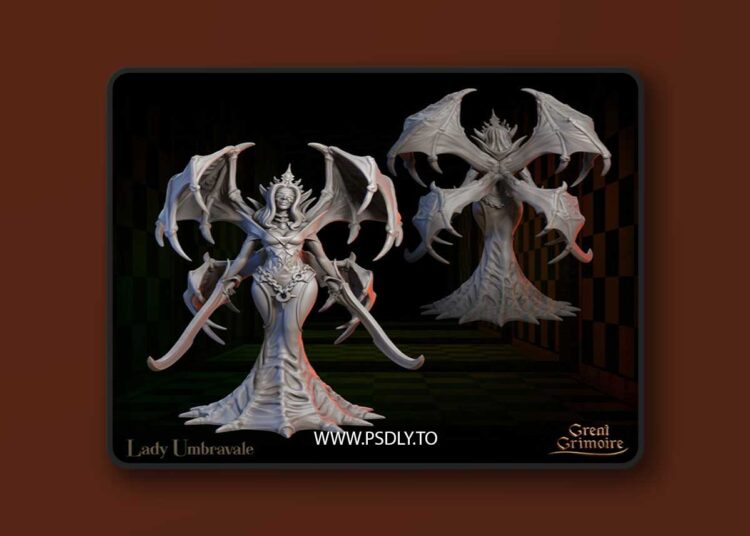 Great Grimoire – Lady Umbravale – 3D Print 1 Great Grimoire – Lady Umbravale – 3D Print