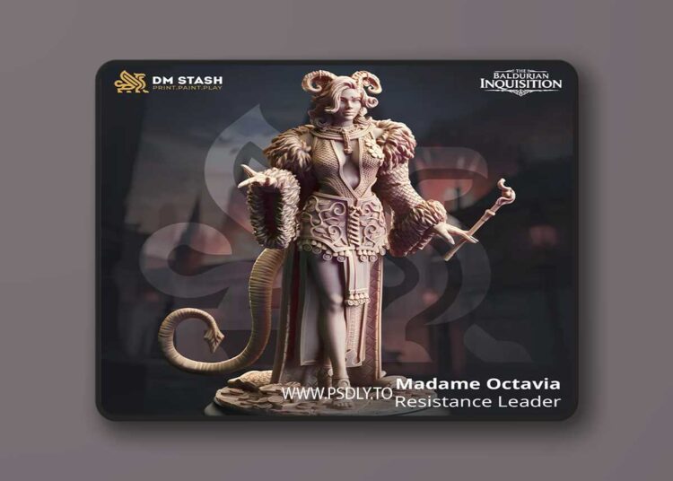 Madame Octavia – Resistance Leader – 3D Print 1 Madame Octavia – Resistance Leader – 3D Print