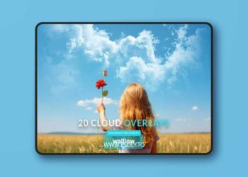Realistic transparent PNG cloud overlays