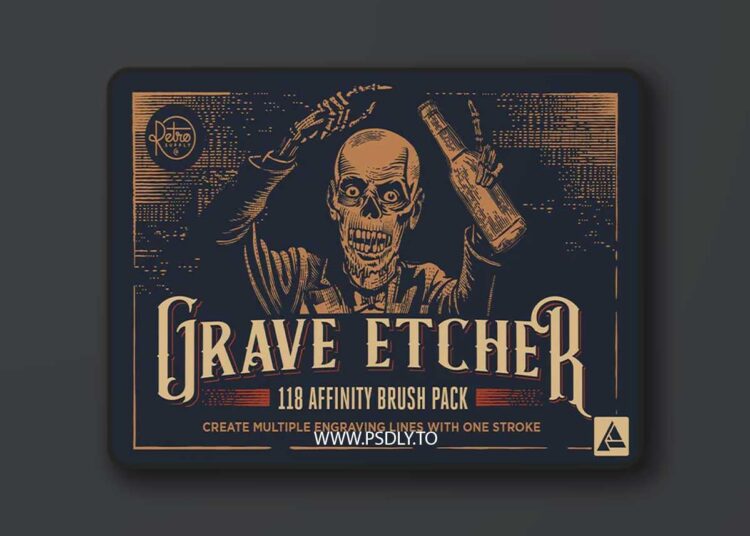 RetroSupply - Grave Etcher | Engraving Brushes for Affinity Designer 1 RetroSupply - Grave Etcher | Engraving Brushes for Affinity Designer