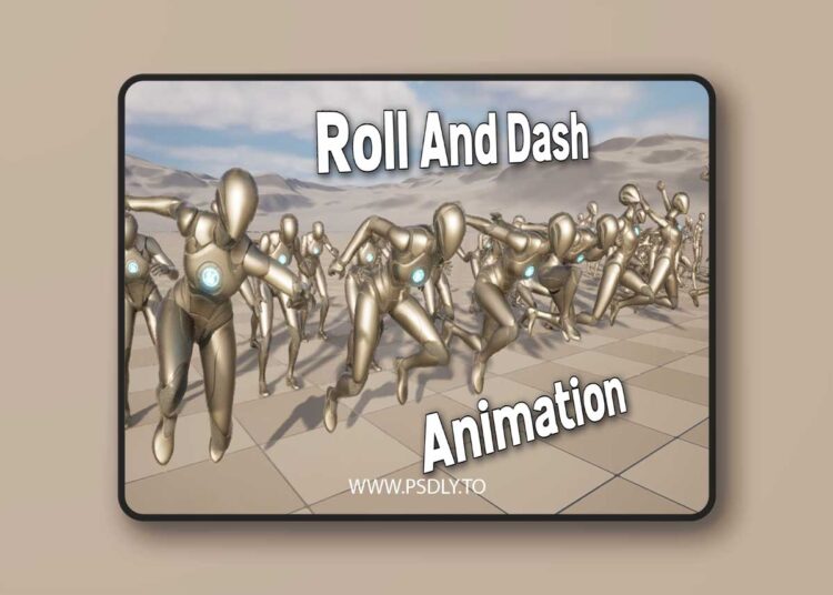 Roll and Dash Animation (5.2+) for Unreal Engine 1 Roll and Dash Animation (5.2+)