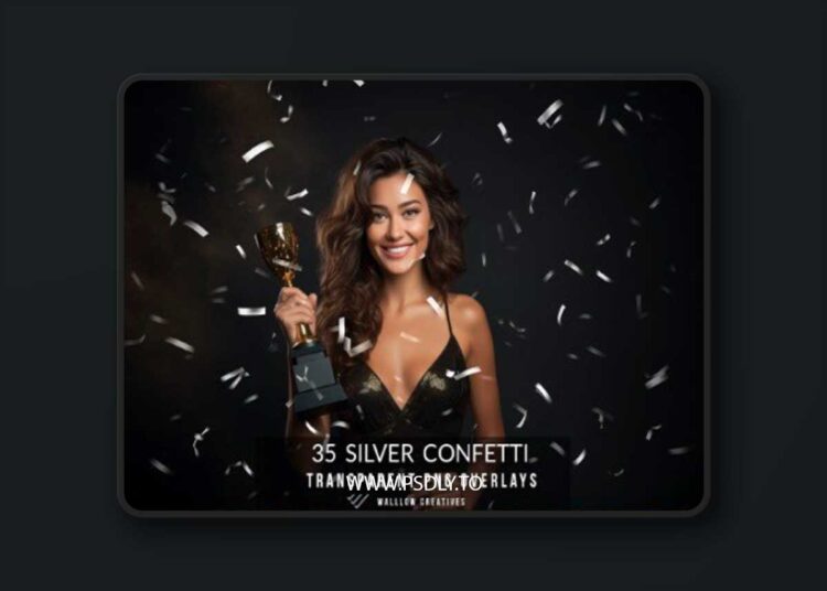 Silver confetti PNG overlays, New year overlays 1 Silver confetti PNG overlays, New year overlays