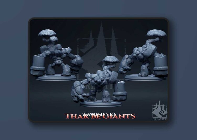 Thar Be Giants – Crag The Stone Golem – 3D Print 1 Thar Be Giants – Crag The Stone Golem – 3D Print